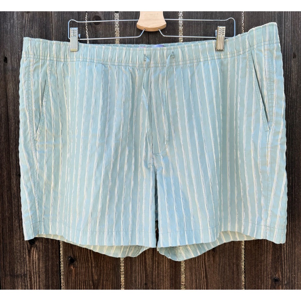 Abercrombie & Fitch x The Trevor Project XXL Mint Metallic Stripe Pull On Shorts